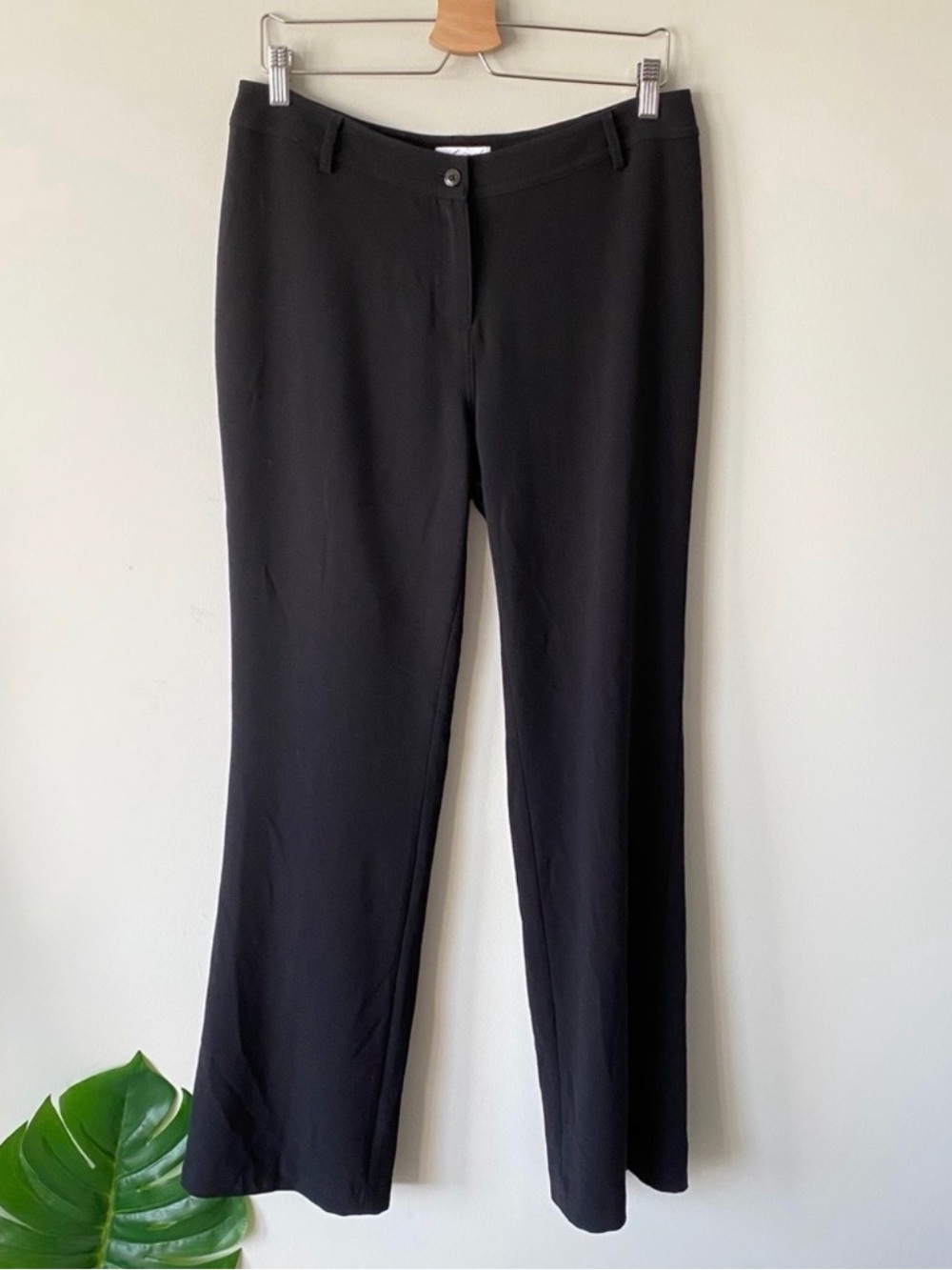 Spirit by Coldwater Creek Black Straight Leg Trousers Pants Women's Size 10